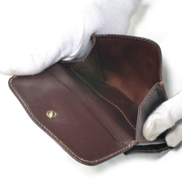OLD Gucci 70sレア！スモールGG茶折れ財布