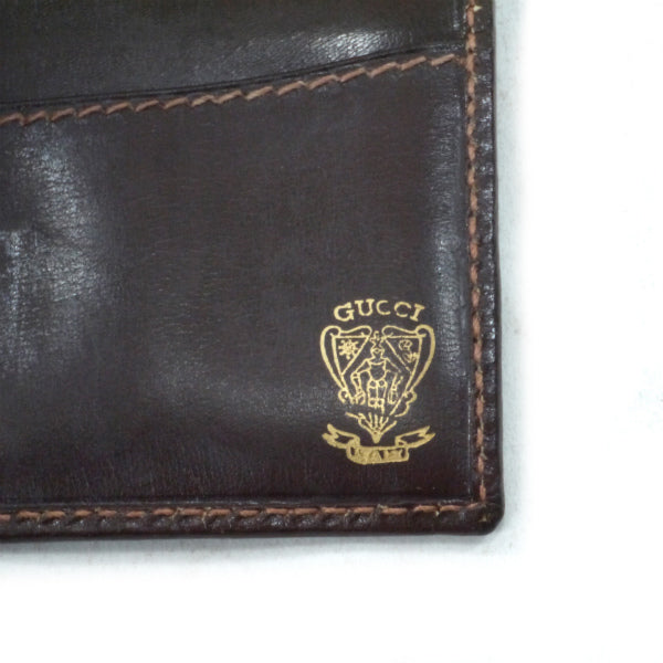 OLD Gucci 70sレア！スモールGG茶折れ財布