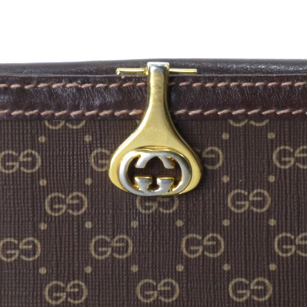 OLD Gucci 70sレア！スモールGG茶折れ財布