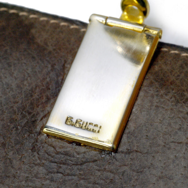 OLD Gucci 70s!ハーフムーン財布（茶GG)