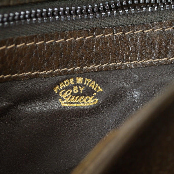 OLD Gucci 70s!ハーフムーン財布（茶GG)