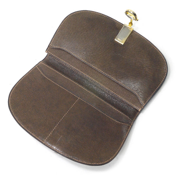 OLD Gucci 70s!ハーフムーン財布（茶GG)