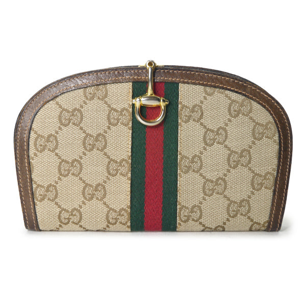 OLD Gucci 70s!ハーフムーン財布（茶GG)