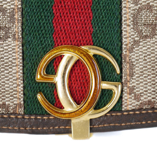 OLD Gucci　ハーフムーン財布（茶GG)