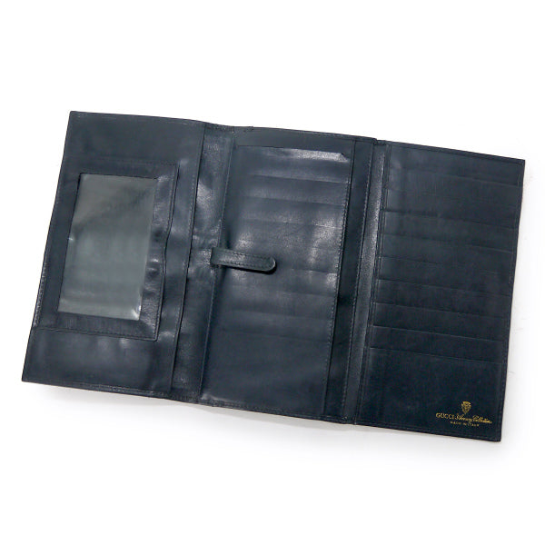 OLD Gucci ３つ折れシェリー長財布（青/箱付き）