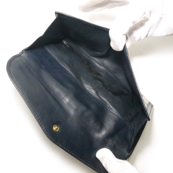 OLD Gucci ３つ折れシェリー長財布（青/箱付き）