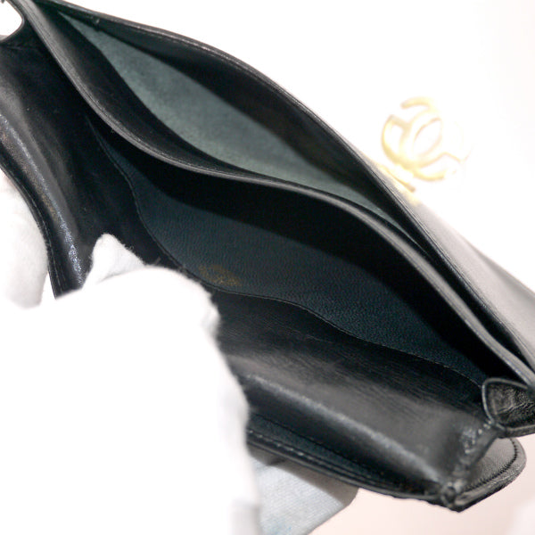 OLD Gucci  総革ハーフムーン財布（黒）