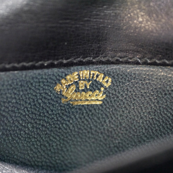 OLD Gucci  総革ハーフムーン財布（黒）