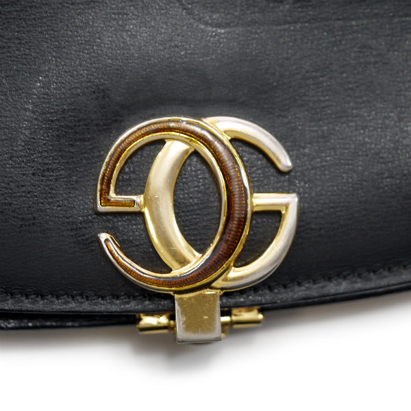 OLD Gucci  総革ハーフムーン財布（黒）