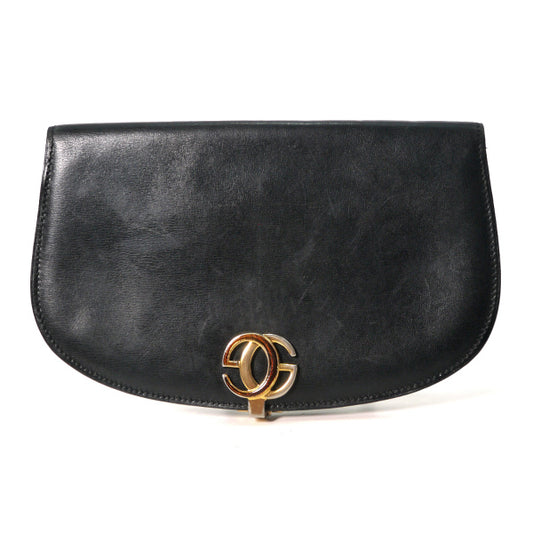 OLD Gucci  総革ハーフムーン財布（黒）