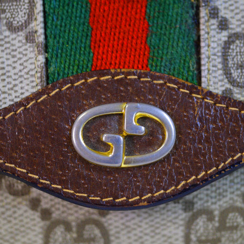 OLD Gucci シェリーライン財布＆ポーチ（茶）
