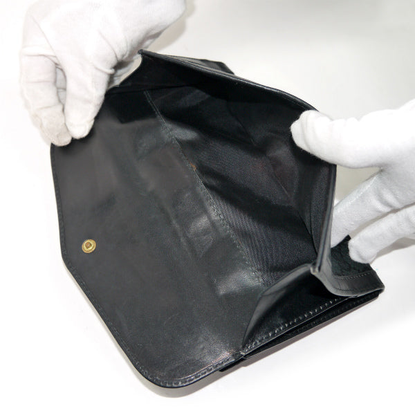 OLD Gucci ３つ折れシェリー長財布（黒/ジャガード）