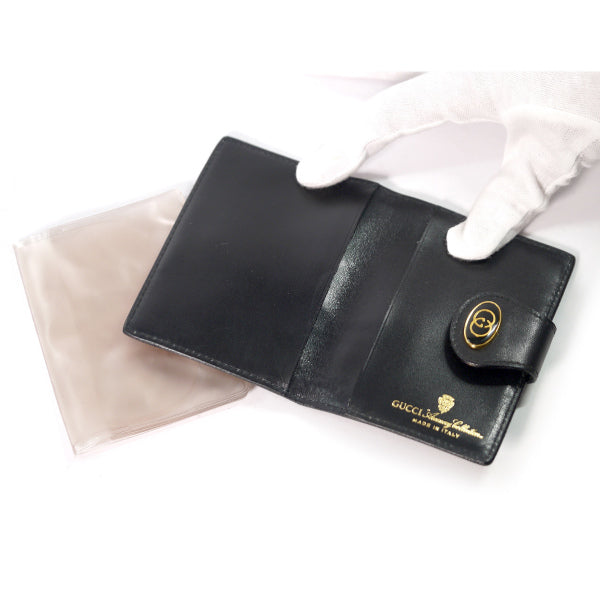 OLD Gucci ジャガードカードケース(黒)