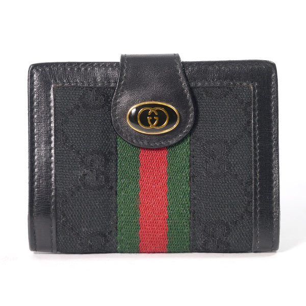 OLD Gucci ジャガードカードケース(黒)