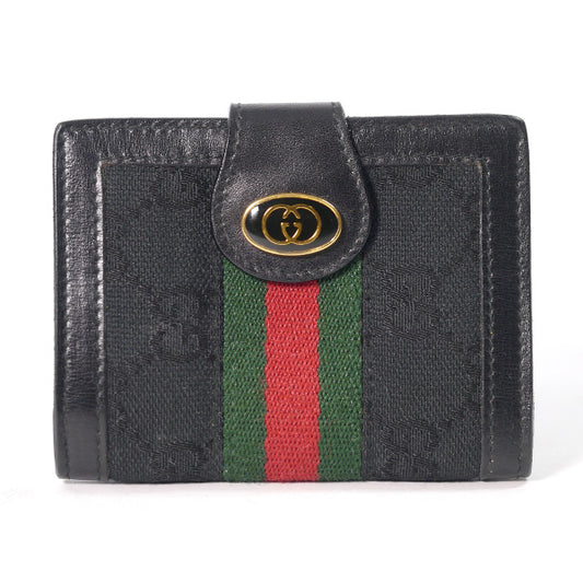 OLD Gucci ジャガードカードケース(黒)