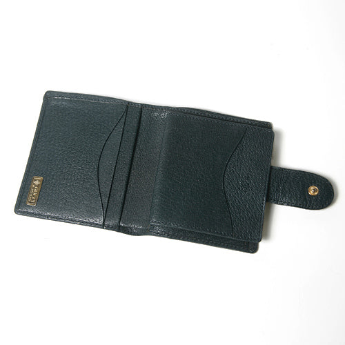 OLD Gucci ２つ折れミニシェリーがま口財布（青）