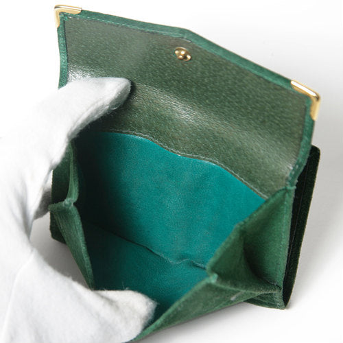 OLD Gucci　スエード財布（緑）