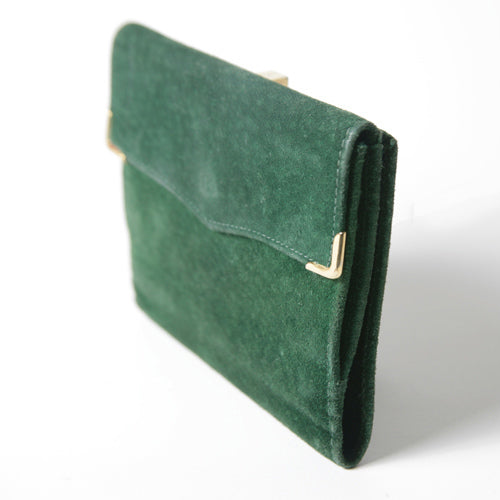 OLD Gucci　スエード財布（緑）