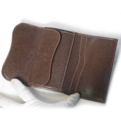 OLD　Gucci　丸フォルム革財布（茶・シェリーライン）