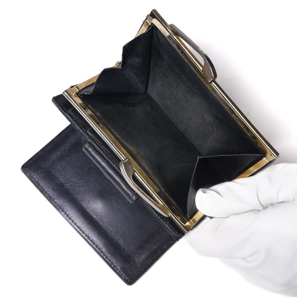 OLD Gucci　レア！鹿皮２つ折れ財布（黒）