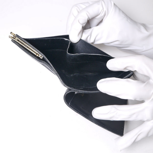 OLD Gucci　レア！鹿皮２つ折れ財布（黒）