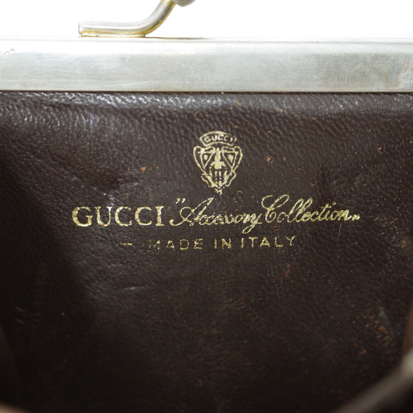 OLD Gucci バタフライ小銭入れ（茶）