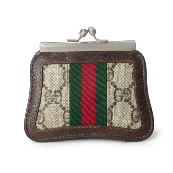 OLD Gucci バタフライ小銭入れ（茶）