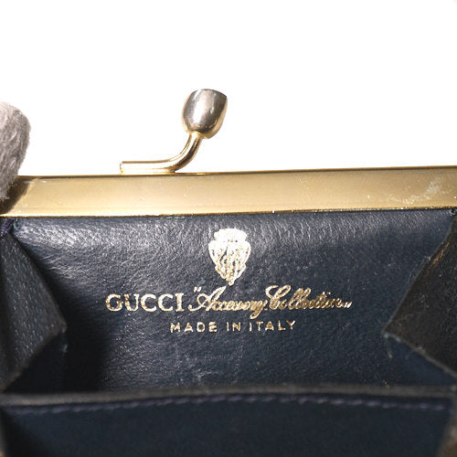 OLD Gucci　バタフライがま口小銭入れ（青）