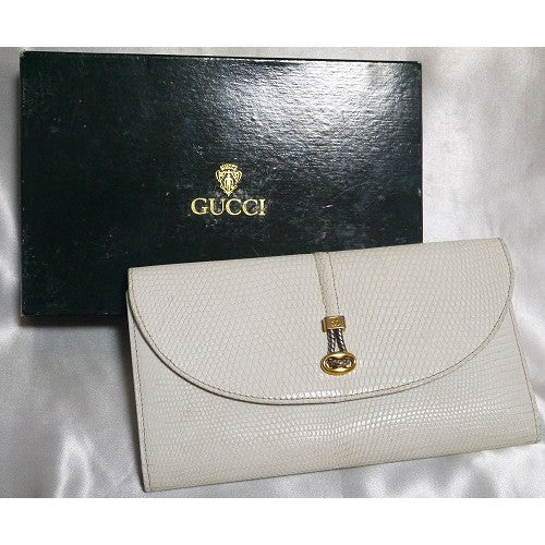 OLD Gucci　パイソン　レア財布（白）