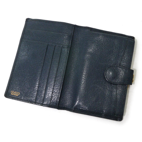 OLD Gucci２つ折れがま口本革財布（黒）