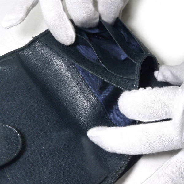 OLD Gucci２つ折れがま口本革財布（黒）