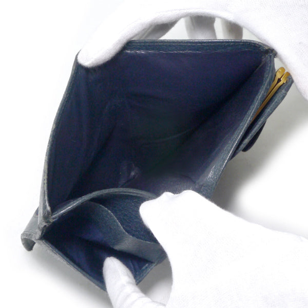 OLD Gucci２つ折れがま口本革財布（黒）