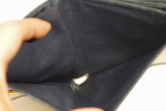 OLD Gucci＜訳アリ＞白ストライプ３つ折れ財布