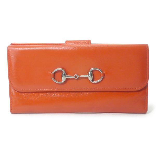 OLD Gucciホースビット長財布（オレンジ・総皮）