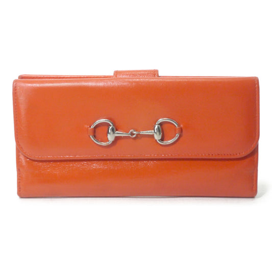OLD Gucciホースビット長財布（オレンジ・総皮）