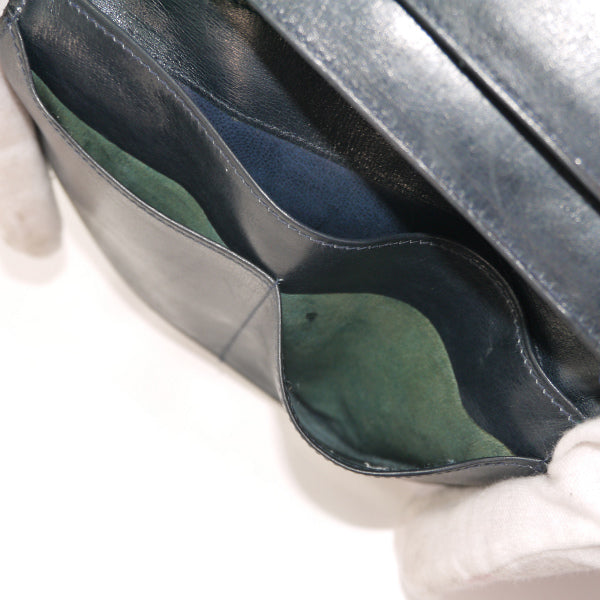 OLD Gucci  ＜訳あり＞ビット留め具ハーフムーン財布（青）