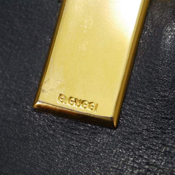 OLD Gucci  ＜訳あり＞ビット留め具ハーフムーン財布（青）