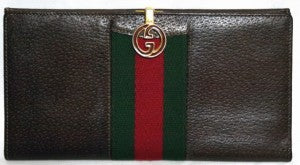 OLD Gucci横長財布（茶）<GH-068C>