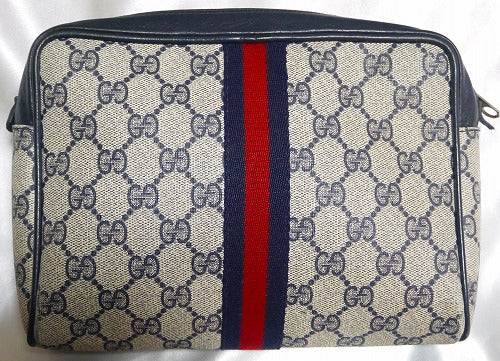 OLD Gucci　シェリーセカンドバッグ（青）