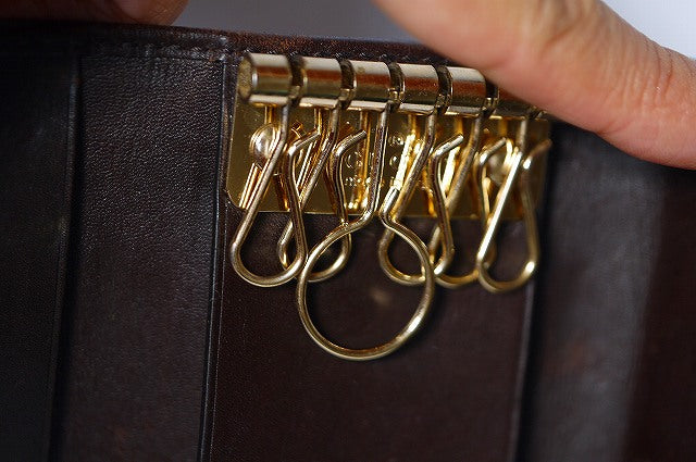 OLD Gucci キーケース（茶・皮）