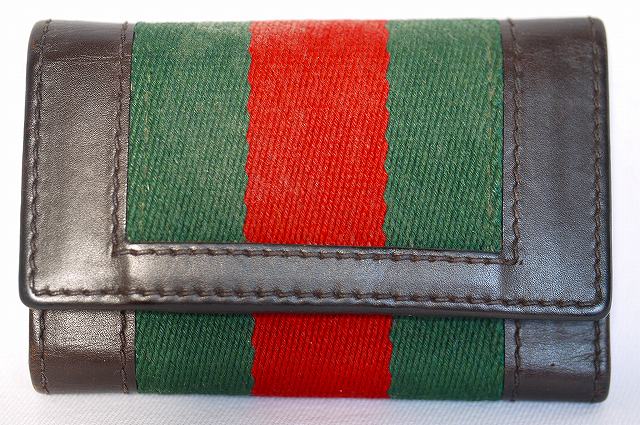 OLD Gucci キーケース（茶・皮）
