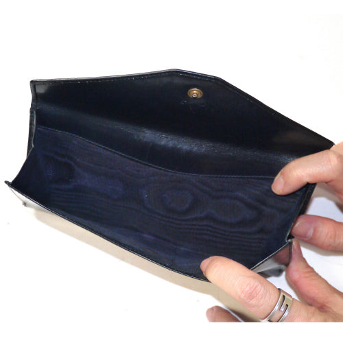 OLD Gucci　本革　横長財布（濃紺）