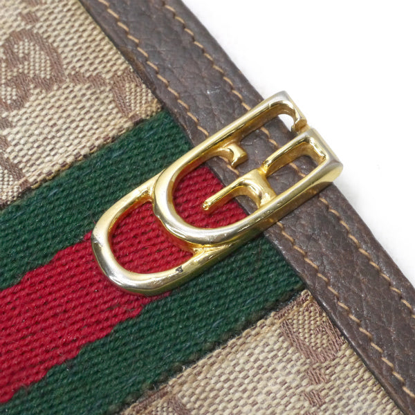 OLD Gucci 70s!ジャガード横長財布（茶・ＧＧ柄）