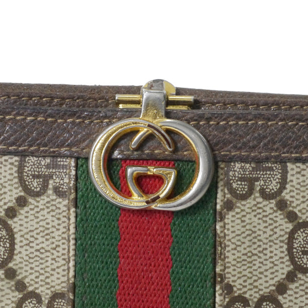 OLD Gucci　横長財布（茶・ＧＧ柄）