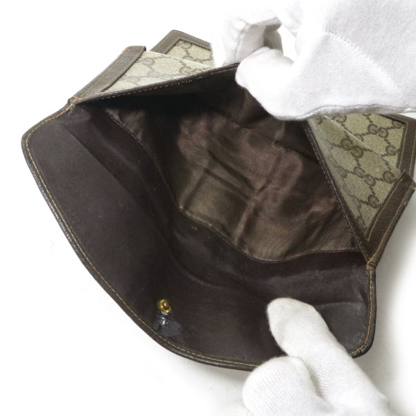 OLD Gucci　横長財布（茶・ＧＧ柄）