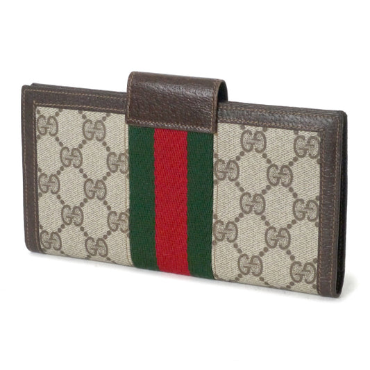 OLD Gucci　横長財布（茶・ＧＧ柄）