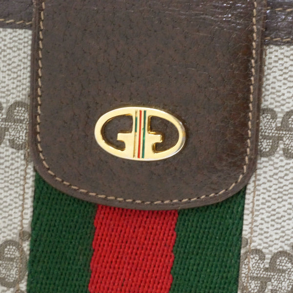 OLD Gucci　横長財布（茶・ＧＧ柄）