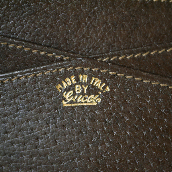 OLD Gucci　横長財布（茶・ＧＧ柄）