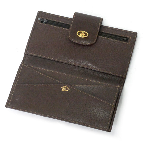 OLD Gucci　横長財布（茶・ＧＧ柄）