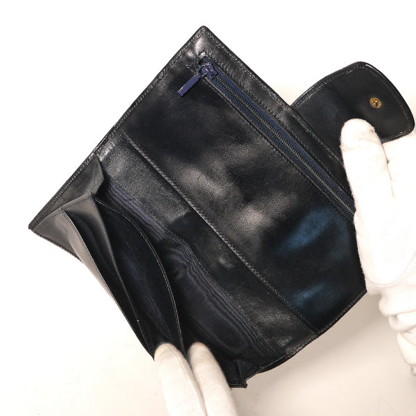 OLD Gucci　横長財布（青・ＧＧ柄）
